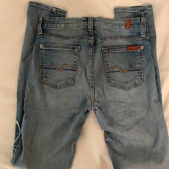 7 for All Mankind Distressed Jeans - Picture 2 of 3
